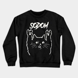 sodom metal cat Crewneck Sweatshirt